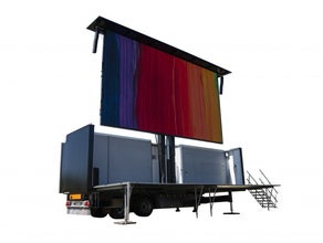 LED-Mobil/-Container rB50 50m² mit 9,20 x 5,20m großer hochauflösender 3,9mm PP LEDitgo LED-Wand - ideal für Public Viewing