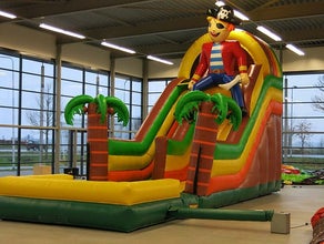 Hüpfburg "Clownrutsche mit Wasserbecken"