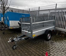 gebremster Einachser Tieflader mit Gitteraufsatz 2,51x,1,28x1,00m - 1300 kg  Anhänger