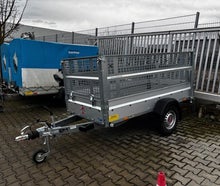 gebremster Einachser Tieflader mit Gitteraufsatz 2,51x,1,28x1,00m - 1300 kg Anhänger