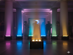 Professionelles 4er LED-Akkulicht-Set für Hochzeit, Geburtstag und Party