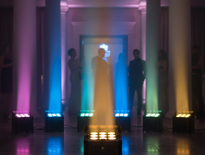 Professionelles 4er LED-Akkulicht-Set für Hochzeit, Geburtstag und Party