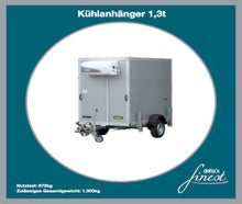 Kühlanhänger 1.3t / Kühlzelle / Mobile Kühlmöglichkeit / Eventcooler / Cooler / Kühltrailer