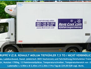 7,5 Tonner Koffer mit Tiefkühlfunktion und Ladebordwand