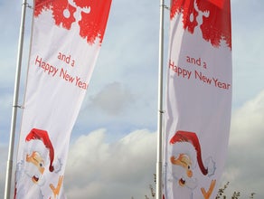 Weihnachtsflaggen | Weihnachtsdeko Fahnenmasten mieten