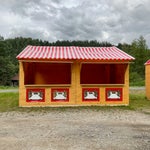 Verkaufshütte, Imbiss, Küche, Doppel-Bude z.B. für den Weihnachtsmarkt, Marktstand, Bude, Weihnachtsmarktbude, Verkaufsstand