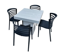Bistro-Set Chromo Tisch Stühle