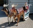 Weihnachtsmann mit Rentieren und Schlitten,Weihnachtsmann,Weihnachten,Weihnachtsset,Weihnachtsfest,Weihnachtsgeschenk,Schlitten,Bescherung,Geschenke,Jesus,Christkind,Weihnachtsbaum,Veranstaltungsdekoration,Eventdekoration,Dekoration,Messe,Event,