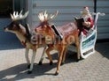 Weihnachtsmann mit Rentieren und Schlitten,Weihnachtsmann,Weihnachten,Weihnachtsset,Weihnachtsfest,Weihnachtsgeschenk,Schlitten,Bescherung,Geschenke,Jesus,Christkind,Weihnachtsbaum,Veranstaltungsdekoration,Eventdekoration,Dekoration,Messe,Event,