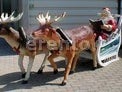 Weihnachtsmann mit Rentieren und Schlitten,Weihnachtsmann,Weihnachten,Weihnachtsset,Weihnachtsfest,Weihnachtsgeschenk,Schlitten,Bescherung,Geschenke,Jesus,Christkind,Weihnachtsbaum,Veranstaltungsdekoration,Eventdekoration,Dekoration,Messe,Event,