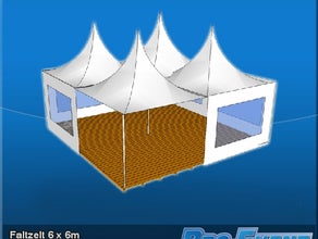 Faltzelt 6 x 6m