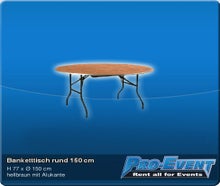 Banketttisch rund 150cm