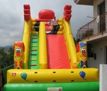 Riesenrutsche Clown 8,0x4,0x6,0 (LxBXH) 6 Meter hohes Eventmodul zum hochklettern und runter sausen!