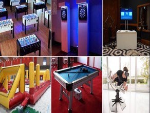 Spielmodule: Airhockey, Billard, Carrerabahn, Dart, Icaros, Mindball, Kicker, Menschenkicker, Tischtennis, XBox, Wii, Tippkick, Torwand, Beamer, Slot Car