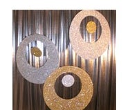 70er Jahre, Disco, Studio 54, Deckenhänger Dekoration, Gold