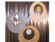 70er Jahre, Disco, Studio 54, Deckenhänger Dekoration, Gold