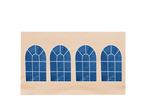Seitenwand 6m mit 4 Rundfenstern Sandfarbe (Mastertent) B-Ware mieten – Servicematerial