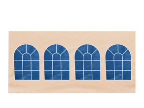 Seitenwand 6m mit 4 Rundfenstern Sandfarbe (Mastertent) B-Ware mieten – Servicematerial