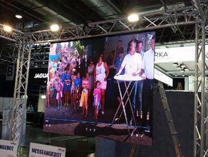 Videowand LedTek, Video Wall, LED Wand 2,5m X 1,5m, pixelpitch 3,9 Messe, Event
