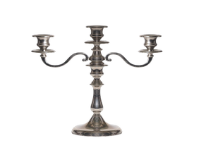 Silberleuchter 3-armig Fuß Ø 12 cm, Höhe ca. 35 cm