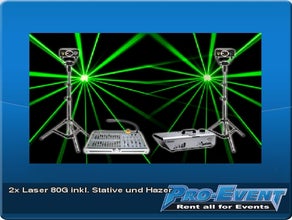 2x Laser 80G inkl, Stative und Hazer