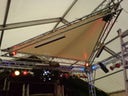 Dreieckleinwand in 2-Punkt Traverse gespannt