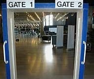 Flughafen Gate, Scanner, Durchgang, Tor, Flugzeug