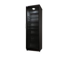 Kühlschrank - Glastüre, LED-Beleuchtung, schwarz