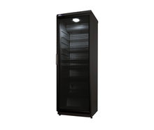 Kühlschrank - Glastüre, LED-Beleuchtung, schwarz