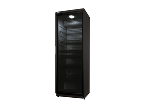 Kühlschrank - Glastüre, LED-Beleuchtung, schwarz