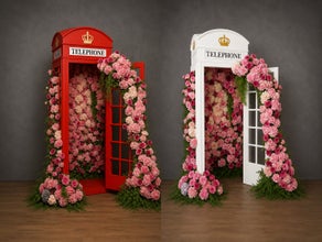 Florale Telefonzelle, Selfie Point, Fotopoint, Eventdekoration, Centerdekoration, Promotion, Messe, Branding