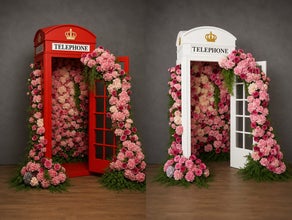 Florale Telefonzelle, Selfie Point, Fotopoint, Eventdekoration, Centerdekoration, Promotion, Messe, Branding