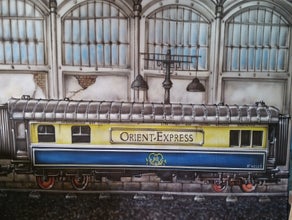 Bühnenbild Orient Express, Eisenbahn, Bahnhof Kulisse