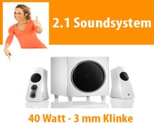 2.1 Soundsystem Lautsprecher 200 Watt Boxen Musik Anlage