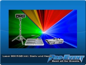 Laser 800 RGB inkl, Stativ und Hazer