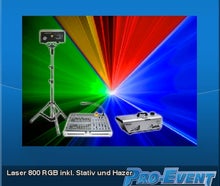 Laser 800 RGB inkl, Stativ und Hazer