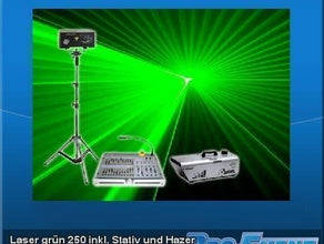 Laser grün 250 inkl, Stativ und Hazer