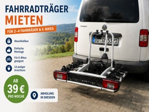 Vermietung Fahrradträger: Verleih für 2–4 Fahrräder mieten
