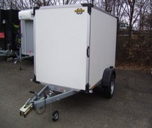 M Kofferanhänger mit Türe, Anhänger mit Kofferaufbau 150 cm, 1300 kg Zul. Ges. Gewicht