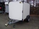 M Kofferanhänger mit Türe, Anhänger mit Kofferaufbau 150 cm, 1300 kg Zul. Ges. Gewicht