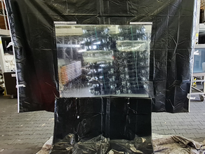 stabile 3x3 Seitenwand mit Fenster schwarz