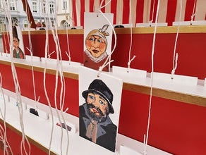Nostalgie Spiel Strippenzieher -Fadenspiel, Jahrmarkt Spiele, Kinderspiele