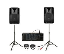 Musikanlage mit DSP Aktivlautsprechern und DJ-Mischpult für max. 60 Personen