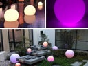 LED Kugel Sphere akkubetrieben Outdoor Lounge Möbel mieten Licht Effekt Fernbedienung Sonne - Galerie - Bild 1