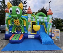 Hüpfburg Drache / Aloha / Banana Monkey / Fußball 5x5,6m mieten /leihen