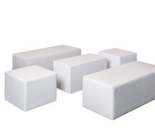 Loungekombination, Loungewürfel, Loungetisch White Lounge Weiß