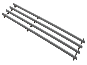 Stahl,- Aluminium Unterbau für 1x 0,5 x 5m Holzbodenelement mieten