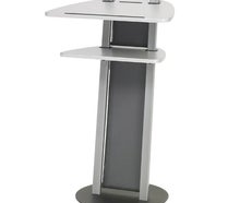 Rednerpult / Stehpult, silber / anthrazit, höhenverstellbar