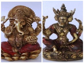 Indische Gottheiten, Tischfiguren, Indien, Gottheit, Ganesha, Vasudhara, Figuren