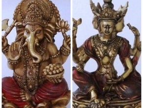 Indische Gottheiten, Tischfiguren, Indien, Gottheit, Ganesha, Vasudhara, Figuren